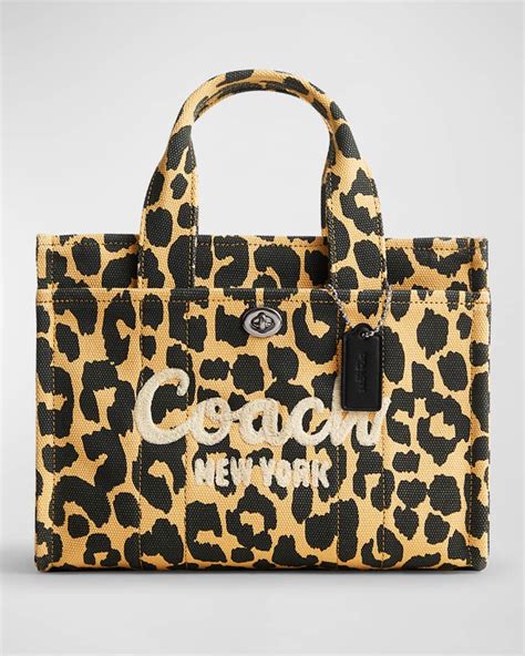 coach varsity leopard tote